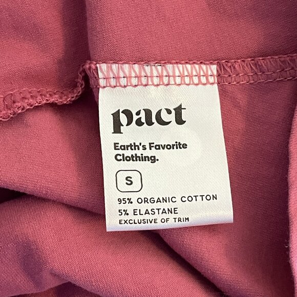 Pact fit & flare tie-back dress pink small organic cotton - Picture 12 of 13
